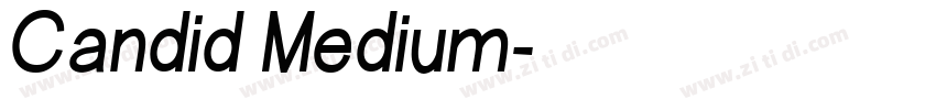 Candid Medium字体转换
